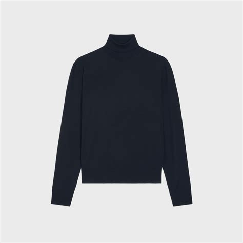 celine turtleneck sweater|TURTLENECK SWEATER IN ICONIC MERINOS.